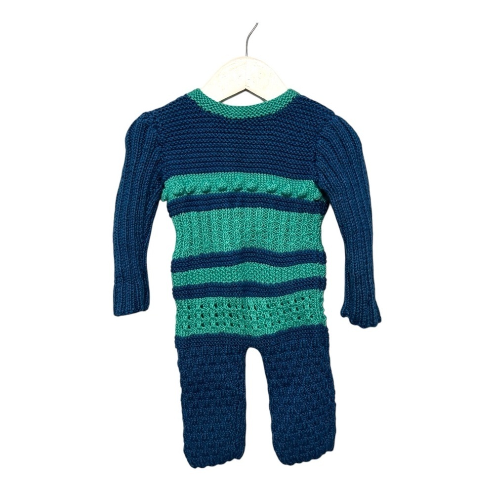 ⭐️ 5/$30 Vtg Handmade Knit Romper size 6-12 Months